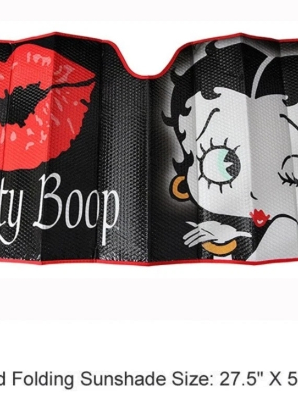 Betty Boop Red & Black Foldable Car Sunshade